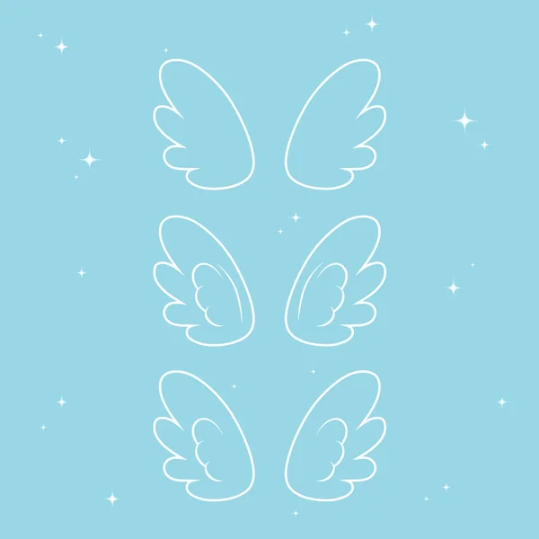 Летающие Крылья Ангела Золотым Нимбом Крылья Нимб Крылатый Ангел Славы — стоковый вектор