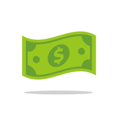 Vektör dolar banknot ve para, simge çizimleri ve vektör