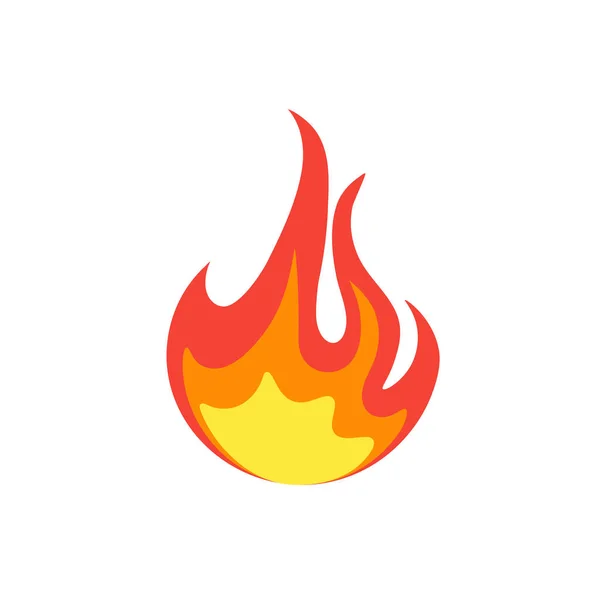 Мультфильм Огонь Пламя Пожар Зажигание Пламенем Горячий Пожар Пламя Опасности — стоковый вектор