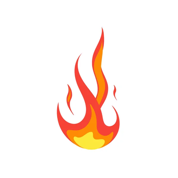 Мультфильм Огонь Пламя Пожар Зажигание Пламенем Горячий Пожар Пламя Опасности — стоковый вектор