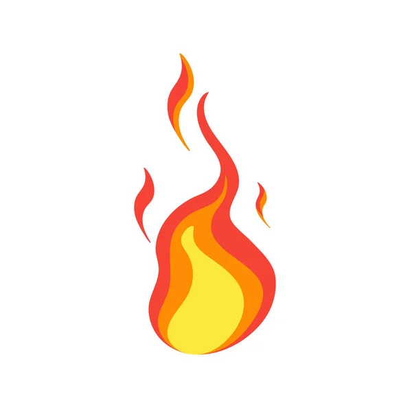 Cartoon Fire Flame Fire Ignition Flame Hot Fire Explosion Flame — Stock Vector