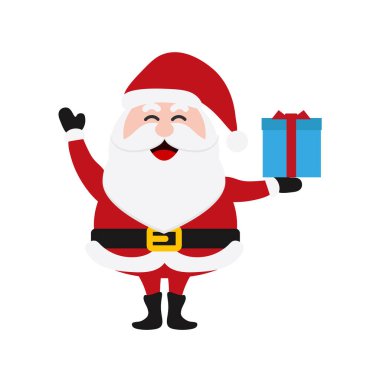 Noel Babalar, Noel Baba Koleksiyonu için hazırlandı. Mutlu Noeller, vektör kış geçmişi. Noel Baba ve Noel Geyiği çizgi film setleri. Vektör illüstrasyon ve simge