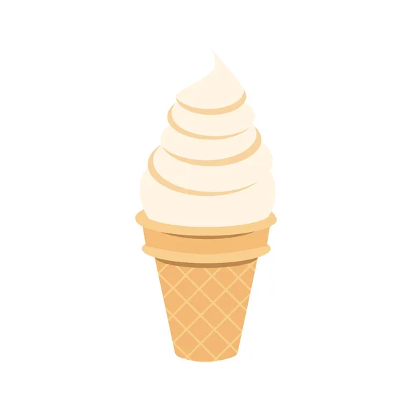 Мультфильм Мороженое Вафельный Конус Числе Мороженое Мороженое Шаурмы Различные Вкусы — стоковый вектор