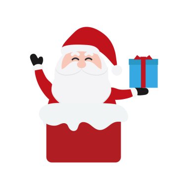 Noel Babalar, Noel Baba Koleksiyonu için hazırlandı. Mutlu Noeller, vektör kış geçmişi. Noel Baba ve Noel Geyiği çizgi film setleri. Vektör illüstrasyon ve simge