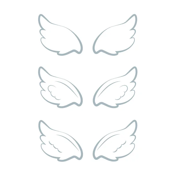 Летающие Крылья Ангела Золотым Нимбом Крылья Нимб Крылатый Ангел Славы — стоковый вектор