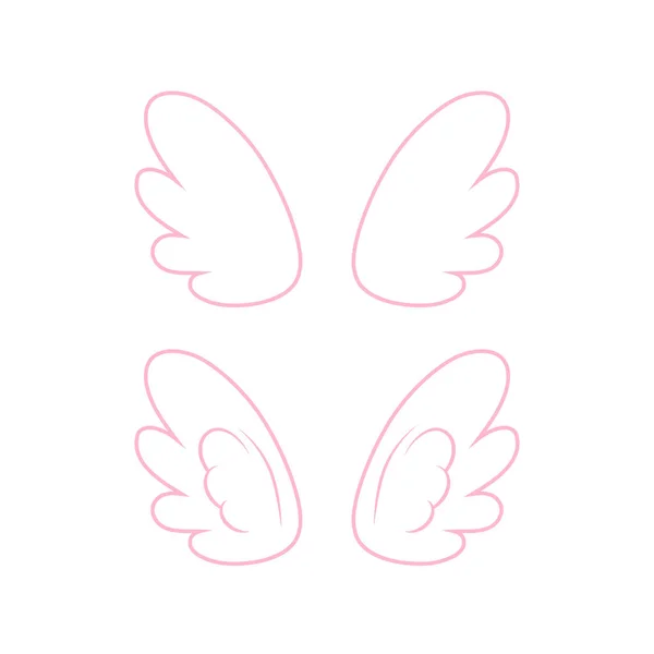 Flying Angel Wings Gold Nimbus Wings Nimbus Angel Winged Glory — Stock Vector