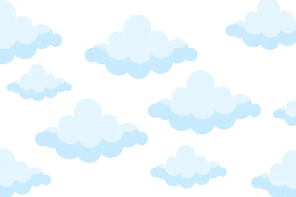 Nubes Blancas Cielo Azul Icono Vector — Vector de stock