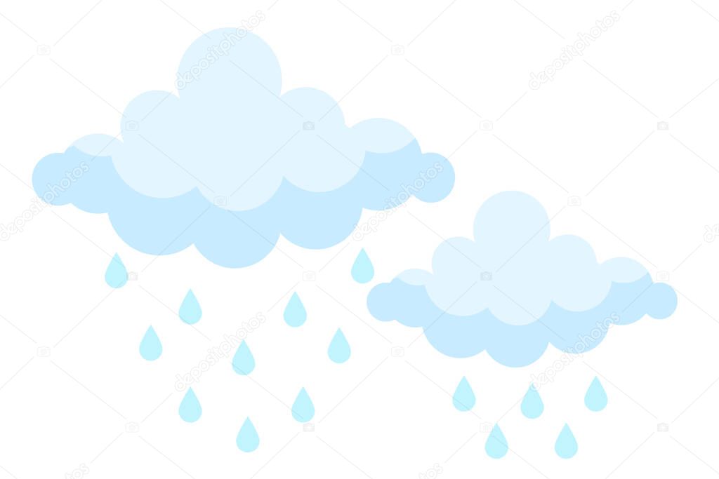 White clouds in the blue sky icon-vector