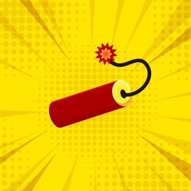 Bomba Çizgi Film Arkaplan Vektörü Işık