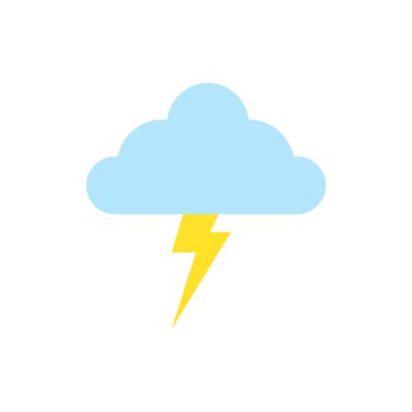 Hava tahmini simgeleri arasında yağmur mevsimi, yağmur fırtınası, gök gürültüsü, şimşek, kış, kar, soğuk hava, yaz, yükselen güneş, açık hava, sıcak hava, bahar, gece, ay, yıldızlar yer alıyor. Vektör illüstrasyonu