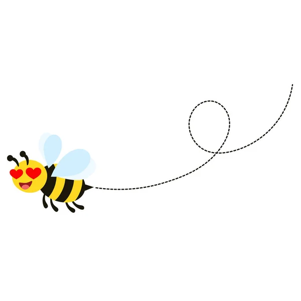 Méhecske Repkedő Keresi Mézet Gyűjtése Méz Kaptárvektor Illusztráció Ikon — Stock Vector