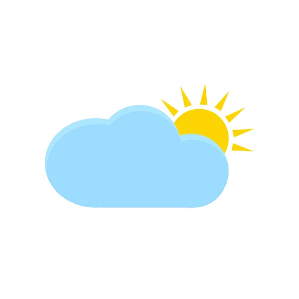 Clouds Sun Weather Forecast Icons Regular Season Clouds Vector — Stock Vector