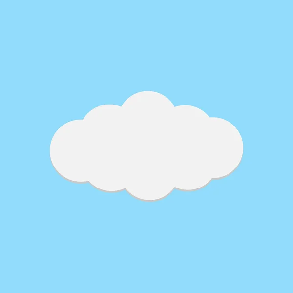 Белые Облака Голубом Небе Иконка Вектор — стоковый вектор