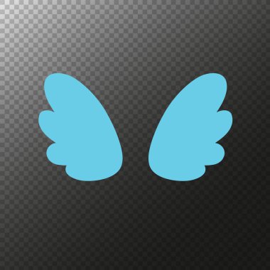 Birçok çeşit kanat çizimi, melek, melek kanatları, tüy kanatları, melek, iyilik. Vektör illüstrasyonu ve ikon..