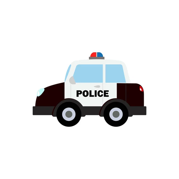 Coche Policía Coche Policía Dibujos Animados Icono Coche Policía Coche — Vector de stock