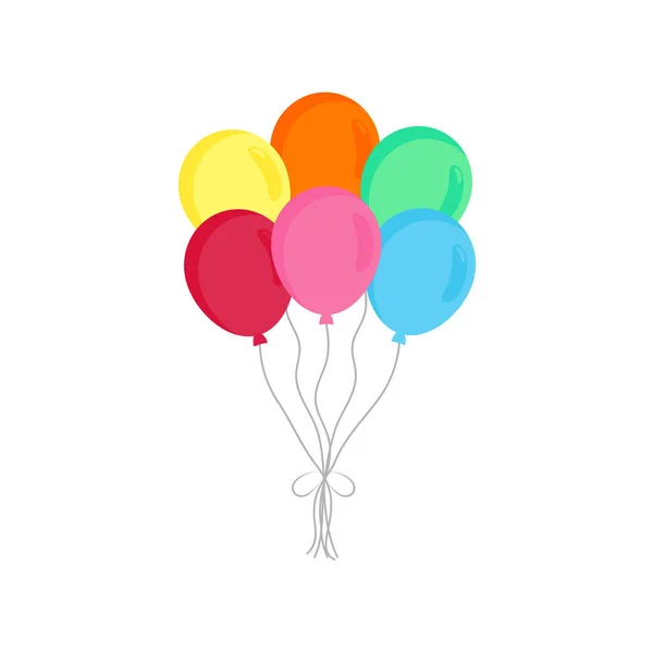 Feliz Fiesta Cumpleaños Fiesta Cumpleaños Muchos Globos Colores Ilustración Vectores — Archivo Imágenes Vectoriales