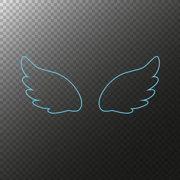Viele Arten Von Flügeln Zeichentrickillustration Engel Engelsflügel Federflügel Engel Güte — Stockvektor