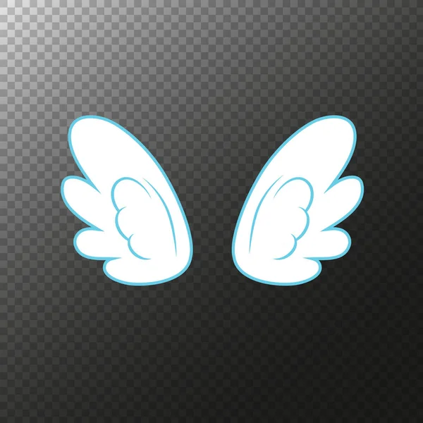 Viele Arten Von Flügeln Zeichentrickillustration Engel Engelsflügel Federflügel Engel Güte — Stockvektor