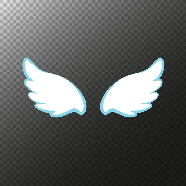 翼の漫画のイラスト 天使の翼 羽の翼 良さの多くの種類 — ストックベクタ