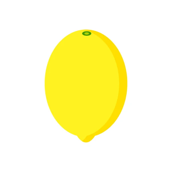 Limón Frutas Frescas Limón Aisladas Estilo Dibujos Animados Sobre Fondo — Vector de stock