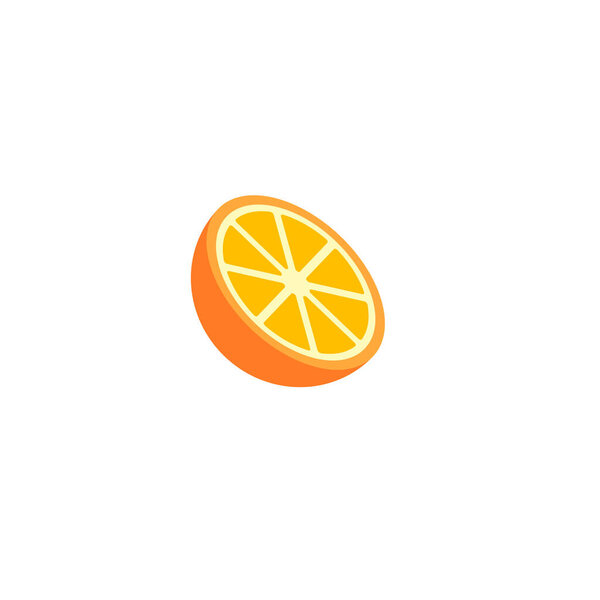 Orange,Organic fruit. Cartoon style. on a white background Vector illustration — Stock Illustration Orange Organic Fruit Cartoon Style White Background Vector Illustration — Stock Vector