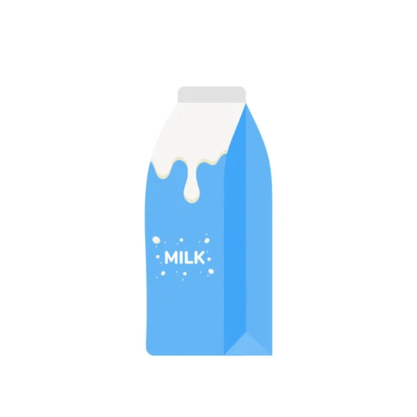 Emballage Lait Verre Lait Sur Fond Blanc Produits Laitiers Icône — Image vectorielle