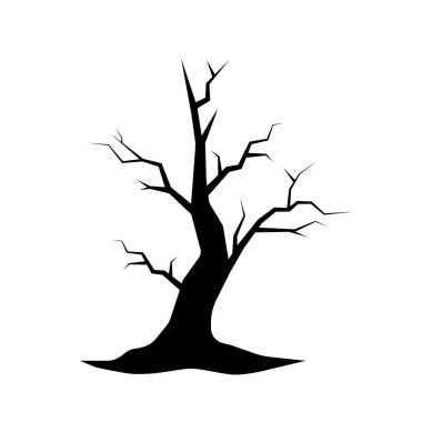 Cadılar bayramı ağacı, korkunç perili ağaç. Cadılar bayramında renkli ağaç vektör çizimi..