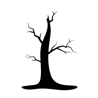 Cadılar bayramı ağacı, korkunç perili ağaç. Cadılar bayramında renkli ağaç vektör çizimi..