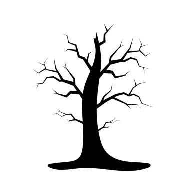 Cadılar bayramı ağacı, korkunç perili ağaç. Cadılar bayramında renkli ağaç vektör çizimi..