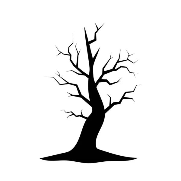 Απόκριες Δέντρο Τρομακτικό Στοιχειωμένο Δέντρο Λυπημένος Πολύχρωμο Δέντρο Διανυσματική Απεικόνιση — Διανυσματικό Αρχείο