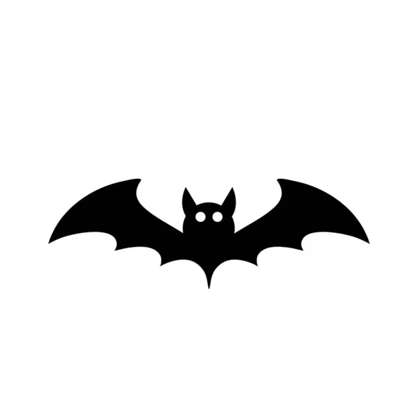 Desenho Animado Morcego Assustador Vetor Ilustração Halloween — Vetor de Stock