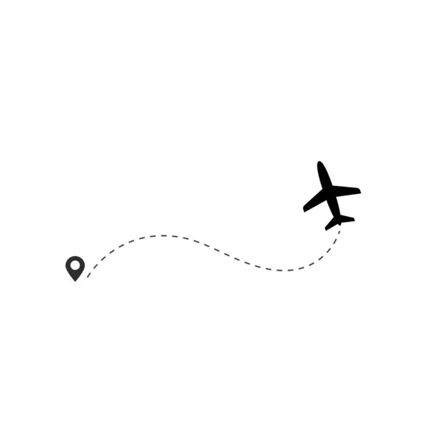 Voyage Avion Vol Trajectoire Vol Avion Tableau Bord Voyage Recherche — Image vectorielle