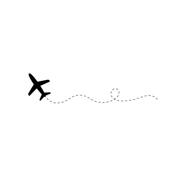 Reisen Mit Dem Flugzeug Fliegen Flugzeug Flugbahn Reise Strich Routenfinder — Stockvektor