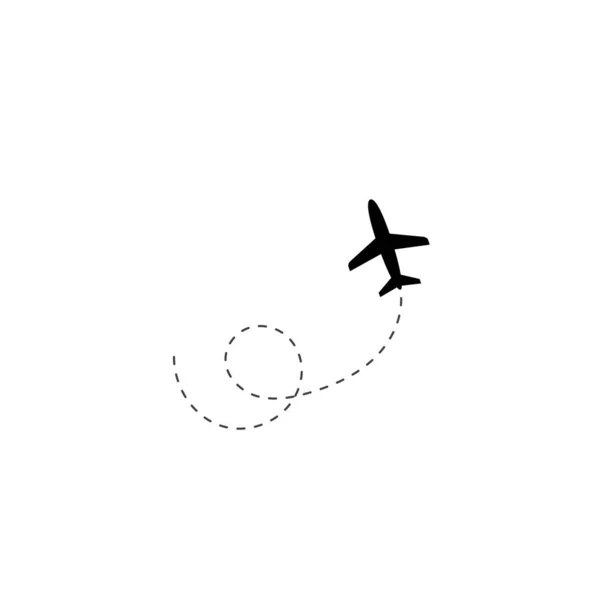 Путешествие Самолете Траектория Полета Самолета Приборная Панель Поиск Маршрута Gps — стоковый вектор