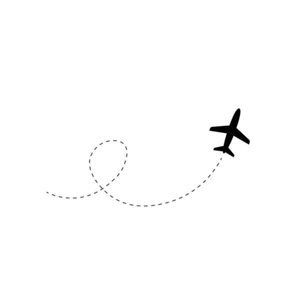 Voyage Avion Vol Trajectoire Vol Avion Tableau Bord Voyage Recherche — Image vectorielle