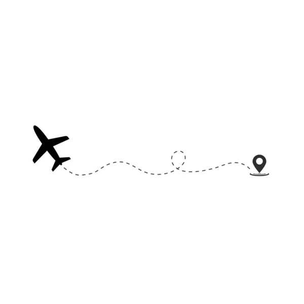 Voyage Avion Vol Trajectoire Vol Avion Tableau Bord Voyage Recherche — Image vectorielle