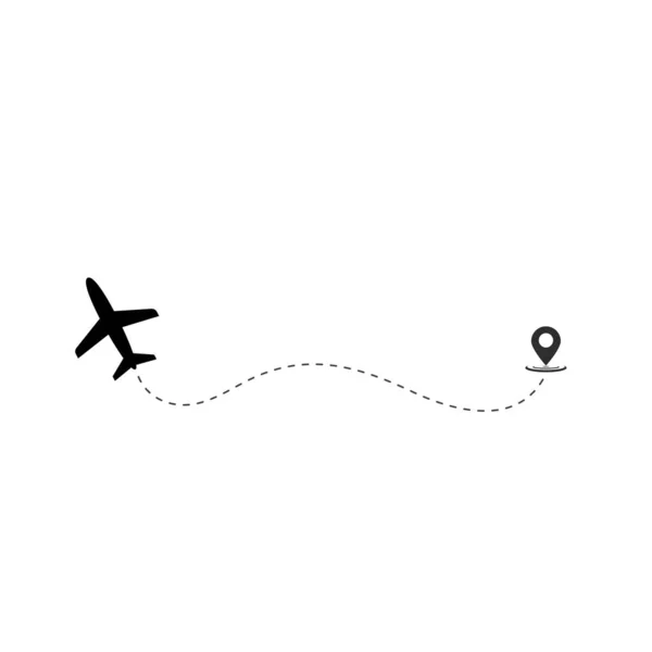 Voyage Avion Vol Trajectoire Vol Avion Tableau Bord Voyage Recherche — Image vectorielle