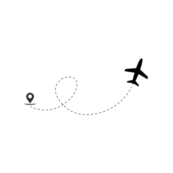 Voyage Avion Vol Trajectoire Vol Avion Tableau Bord Voyage Recherche — Image vectorielle