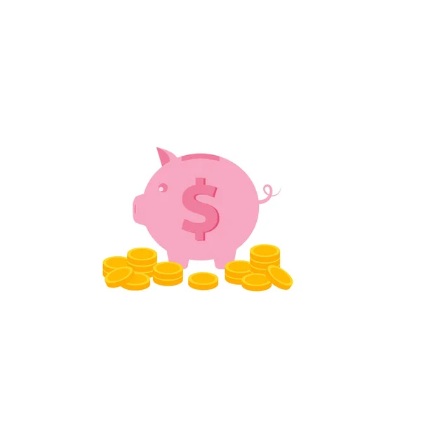 Piggy Bank Piggy Bank Coin Coin Collecting Investment Icon Piggy — Stock Vector