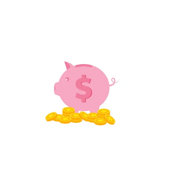 Piggy Bank Piggy Bank Coin Coin Collecting Investment Icon Piggy — Stock Vector