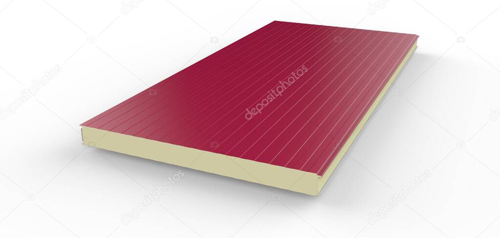 Wall sandwich-panel PIR - red