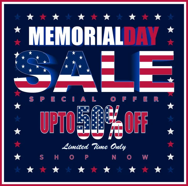 Illustration Vectorielle Pour Memorial Day Sale Parfait Pour Toute Utilisation — Image vectorielle