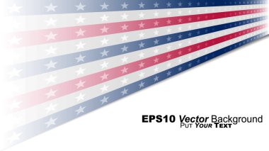 Amerikan bayrağına dayanan EPS10 vektör geçmişi. Mesajını yaz. Her kullanım için mükemmel.