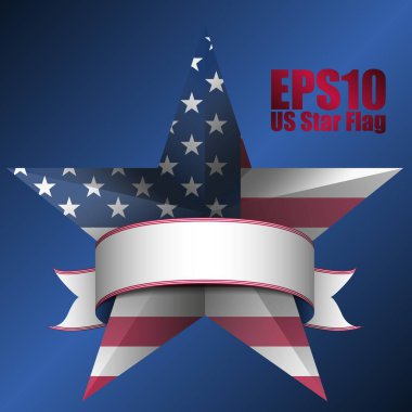 EPS10 vektörü. Üç boyutlu yıldız şeklinde Amerikan bayrağı. İnanılmaz renkleri ve gölgeleri var. Mesajını yaz. Her kullanım için mükemmel.