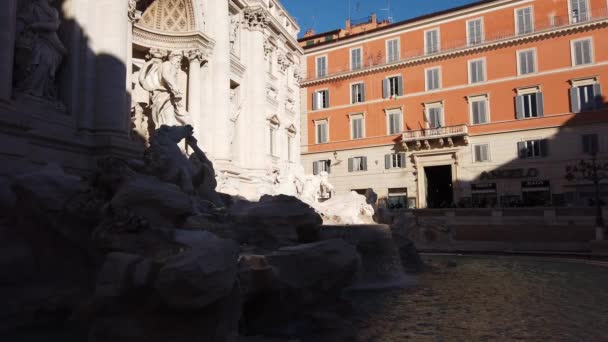 Ρώμη Ιταλία Δεκεμβρίου 2020 Άποψη Της Κρήνης Τρέβι Λίγους Τουρίστες — Αρχείο Βίντεο