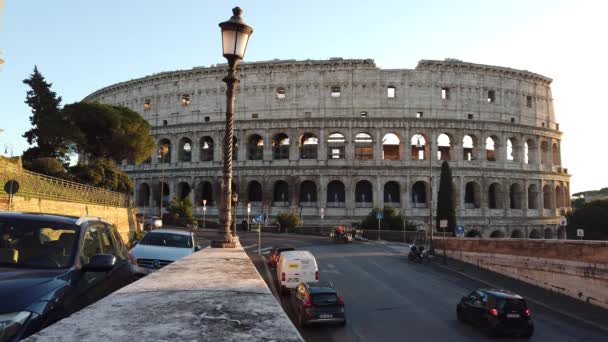 Roma Italia Diciembre 2020 Vista Del Coliseo Con Pocos Turistas — Vídeos de Stock