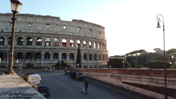 Roma Italia Diciembre 2020 Vista Del Coliseo Con Pocos Turistas — Vídeos de Stock