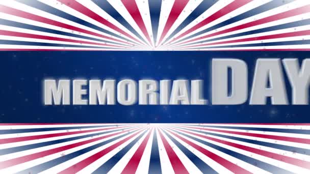 Video Zur Feier Des Amerikanischen Memorial Day Eine Wand Den — Stockvideo