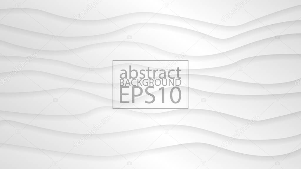 EPS10 monochrome abstract vector background. Graphic effect based on curving lines and shadows. An easy to use element. Perfect for any use you want to make of it.