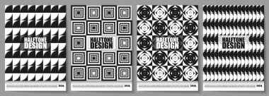 EPS10 A4 seti yarım tonda geometrik şekillerle kaplıdır. Projene adapte olması kolay. Her kullanım için mükemmel.